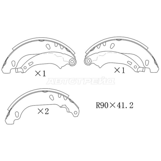 Колодки тормозные барабан RENAULT LOGAN 04-/SANDERO 09- без ABS SAT