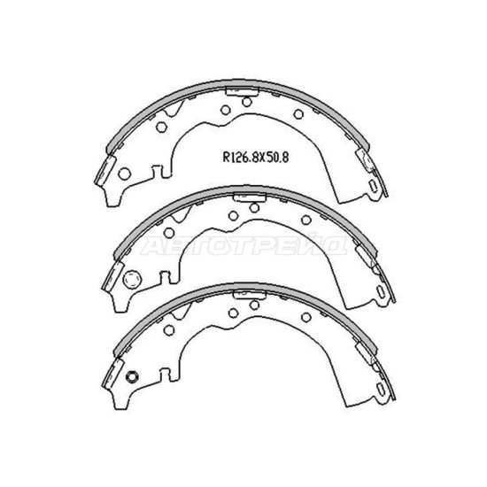 Колодки тормозные барабанные зад TOYOTA LITE/TOWNACE #M60/#R3# SAT