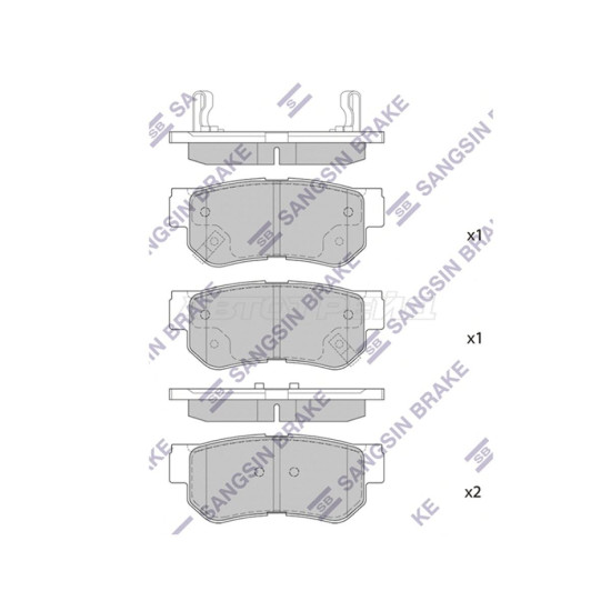 Колодки тормозные зад HYUNDAI GETZ 05-09/SANTA FE 01-06/SONATA 04-09 SANGSIN BRAKE