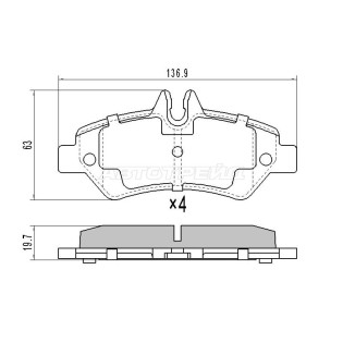 Колодки тормозные зад MERCEDES SPRINTER 06- 3/5-T SAT