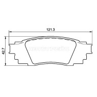 Колодки тормозные зад TOYOTA CAMRY #SV70 17-/RAV 4 #A50 18- HOSU