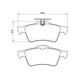 Колодки тормозные задн MAZDA 3 03-13 FORD FOCUS 04- BREMBO