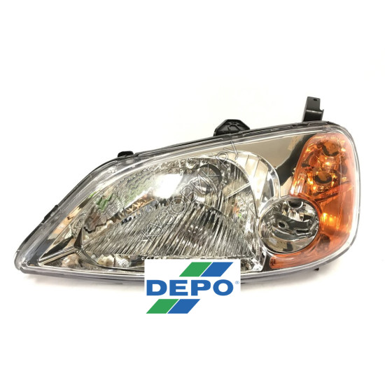 Фара левая Honda Civic седан (2001-2003) DEPO