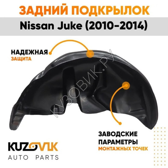 Подкрылок задний правый Nissan Juke (2010-2014) 2WD дорестайлинг KUZOVIK