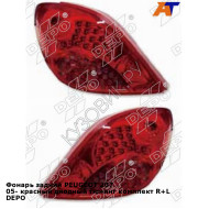 Фонарь задний PEUGEOT 207 05- красный диодный тюнинг комплект R+L DEPO